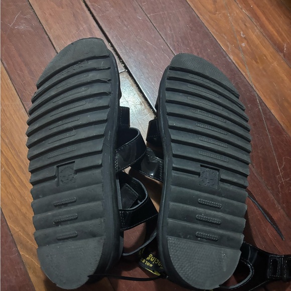 Dr Martens Black Blaire Sandals Patent Leather Size 10 Platform - Picture 7 of 8